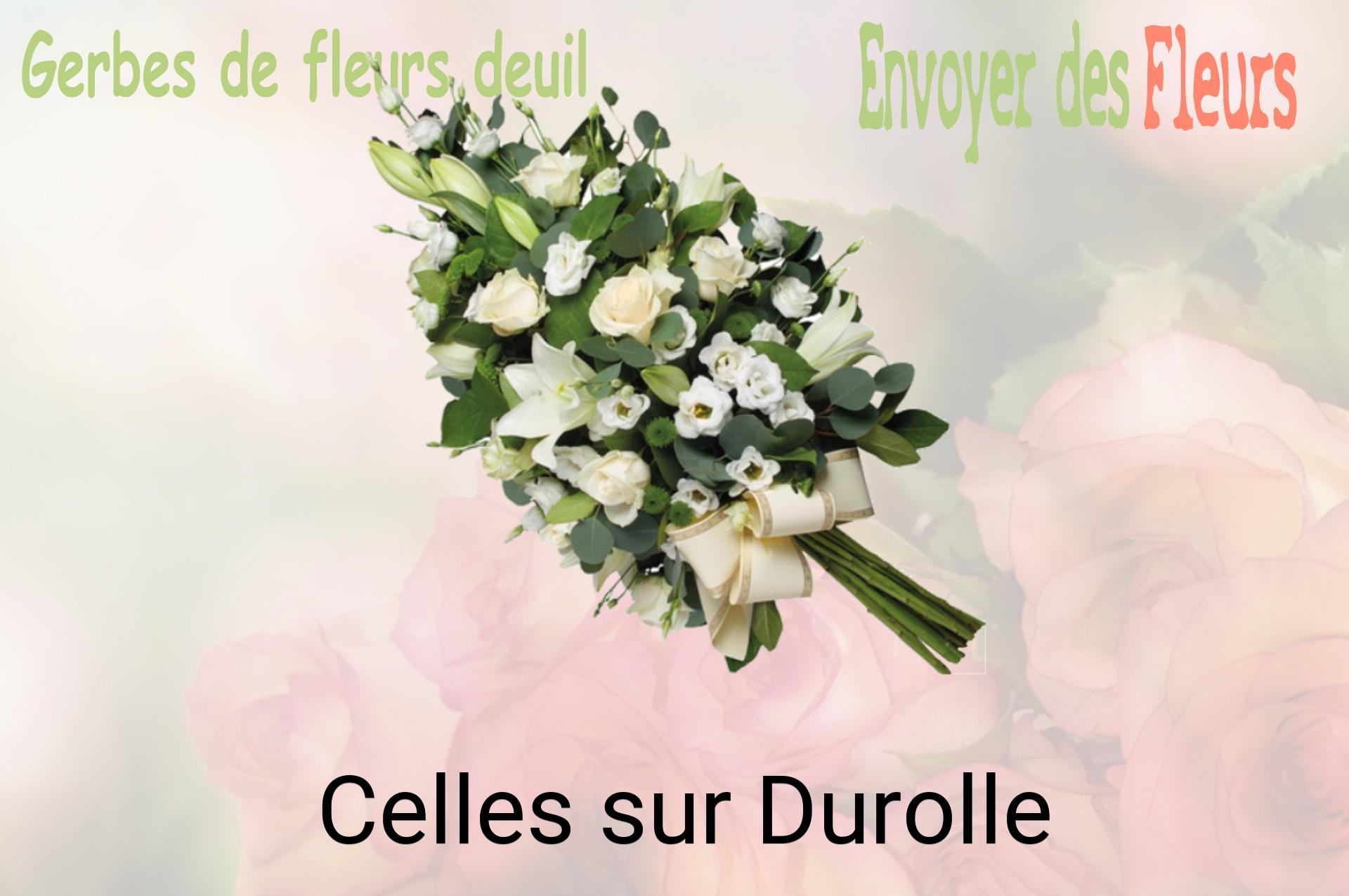 Gerbe de fleurs de deuil livrée à Celles-sur-Durolle